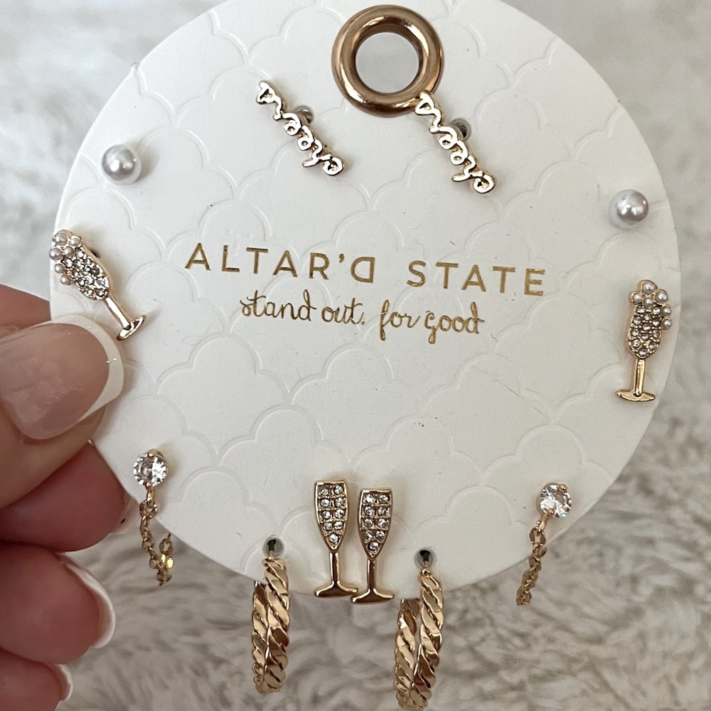 NEW Altar’d State / Arula Cheers Earrings Pack NWT